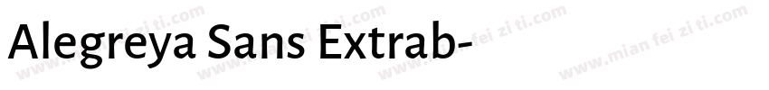 Alegreya Sans Extrab字体转换